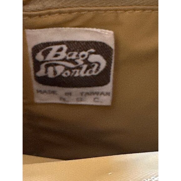 Vintage 80s Bag World Beige Handbag With Oval Handles & Inner Zip Pocket - Picture 4 of 4